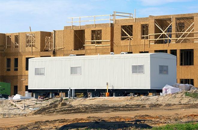 construction site with mobile office rentals in Santa Rosa Valley CA